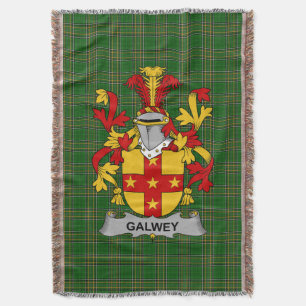  Irish Galwey Coat of Arms Family Crest Ireland Throw Blanket