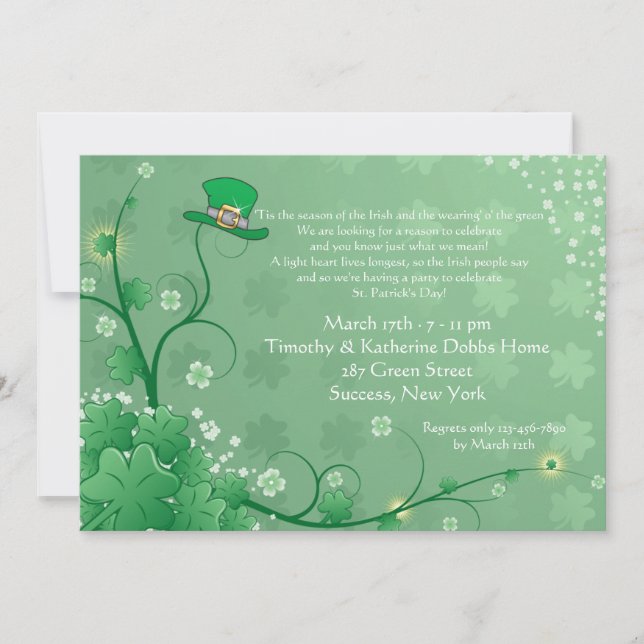 Irish Garden Invitation (Front)