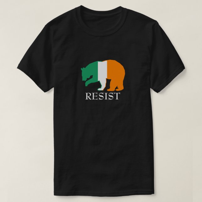 Irish Gay Bear Resist T-Shirt (Design Front)
