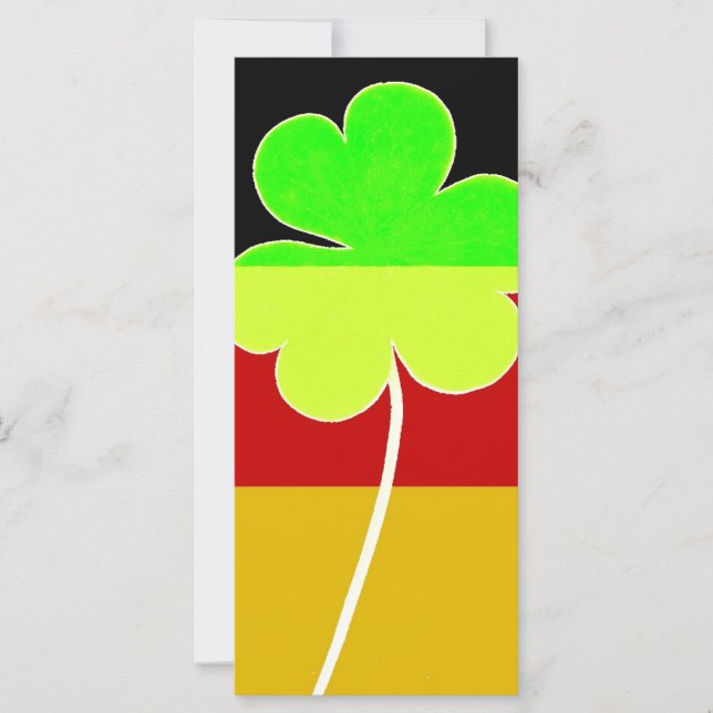 Irish German Flag Shamrock Clover St. Patrick Fun (Front)