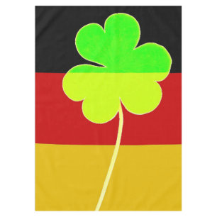 Irish German Flag Shamrock Clover St. Patrick Tablecloth