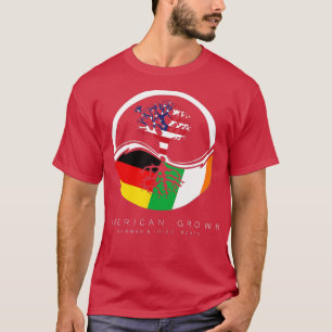 Irish German Roots American Grown with Flag T-Shirt