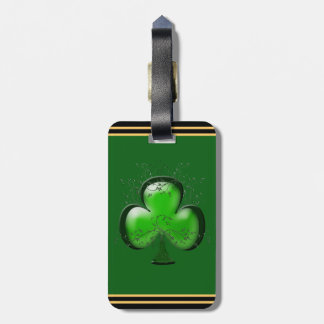 Irish Gift Shamrock Green Custom Personalised Luggage Tag