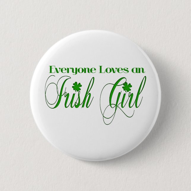 Irish Girl 6 Cm Round Badge (Front)