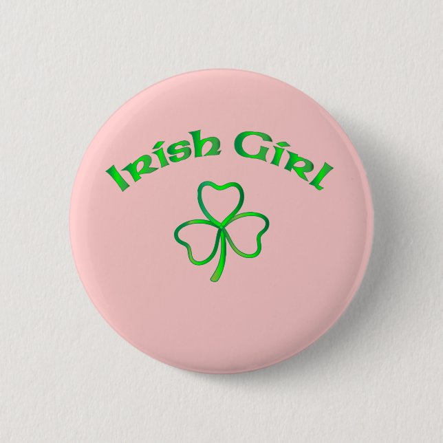 Irish Girl 6 Cm Round Badge (Front)