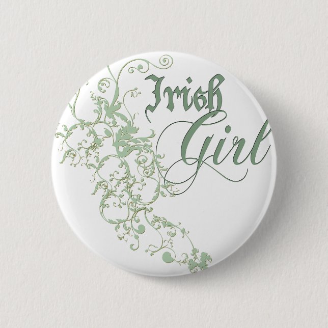 Irish Girl 6 Cm Round Badge (Front)