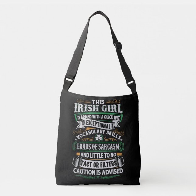 Irish Girl Attitude Crossbody purse Crossbody Bag (Front)