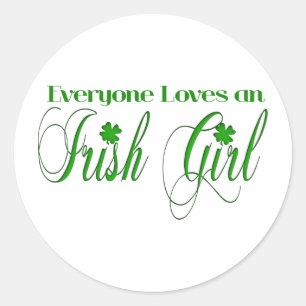 Irish Girl Classic Round Sticker