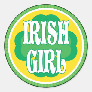 Irish Girl Classic Round Sticker