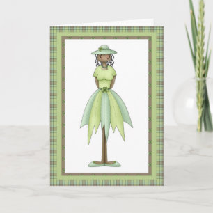 Irish Girl Doll 2 Happy March Birthday Card