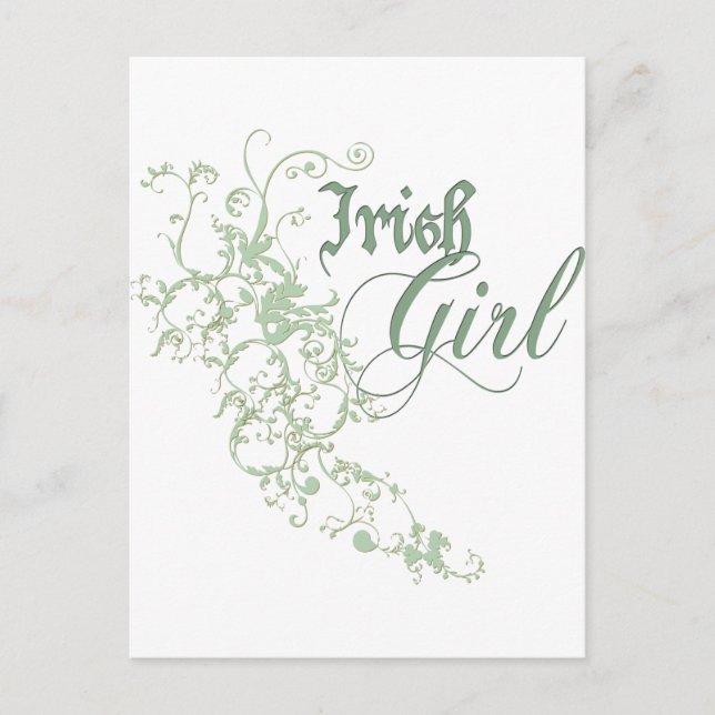 Irish Girl Postcard (Front)