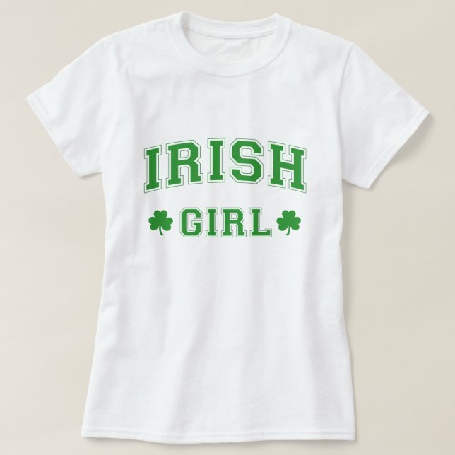 Irish Girl St. Patrick's Day T-Shirt (Design Front)