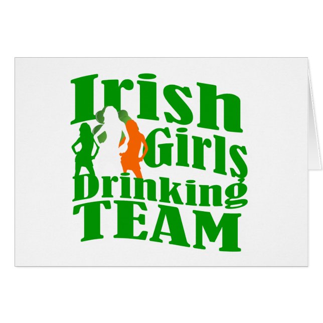 Irish girls drinking team (Front Horizontal)