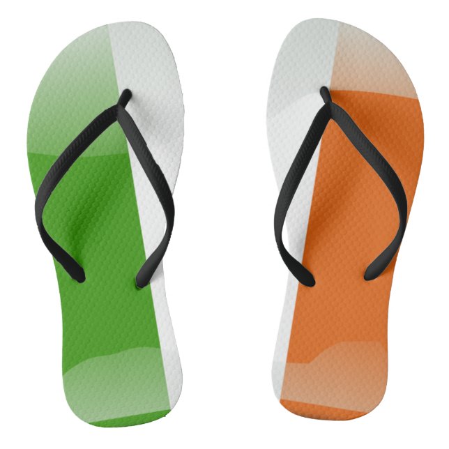 Irish glossy flag flip flops (Footbed)