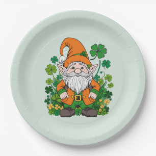 Irish Gnome Paper Plate