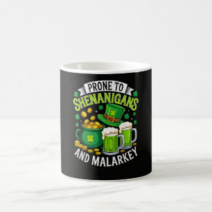 Irish Gnome St Patricks Prone to Shenanigans Coffee Mug