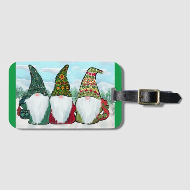 IRISH GNOMES LUGGAGE TAG (Front Horizontal)