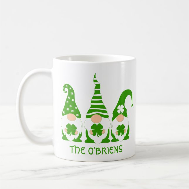 Irish Gnomes Personalised Coffee Mug (Left)