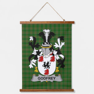 Irish Godfrey (of Bushfield) Coat of Arms Family C Hanging Tapestry