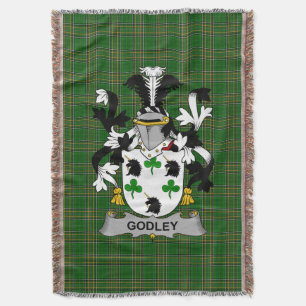  Irish Godley Coat of Arms Family Crest Ireland Throw Blanket