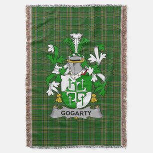 Irish Gogarty Coat of Arms Family Crest Ireland Throw Blanket