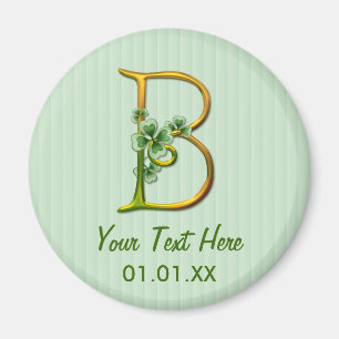 Irish Gold Monogram B Magnet