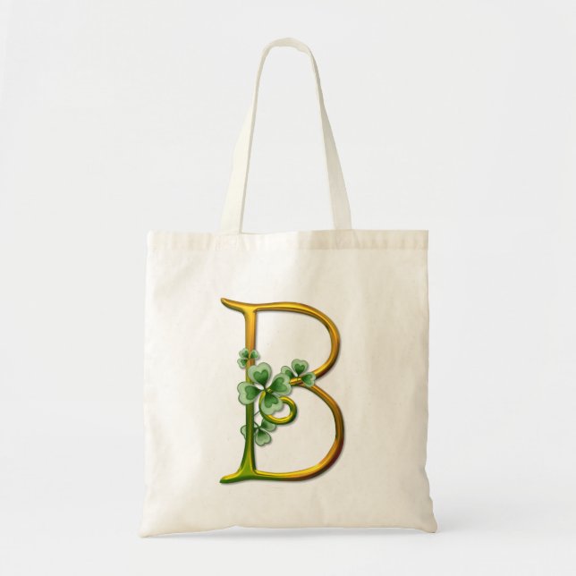 Irish Gold Monogram B Tote Bag (Front)