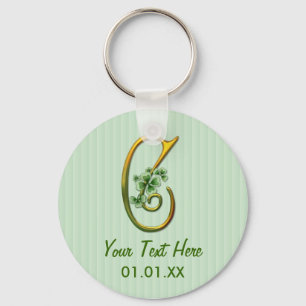 Irish Gold Monogram C Key Ring