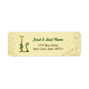 Irish Gold Monogram L Label