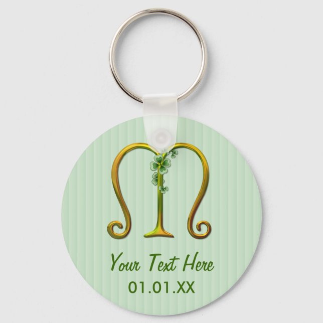 Irish Gold Monogram M Key Ring (Front)