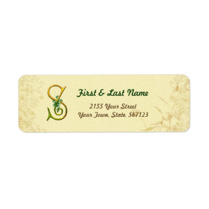 Irish Gold Monogram S Label
