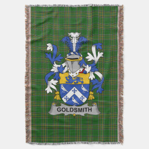 Irish Goldsmith Coat of Arms Family Crest Ireland Throw Blanket