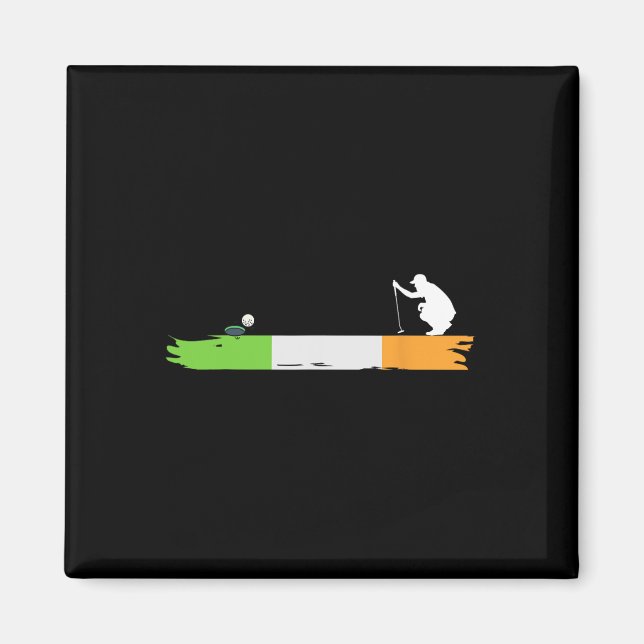 Irish Golf Ireland Flag Golfing  Magnet (Front)