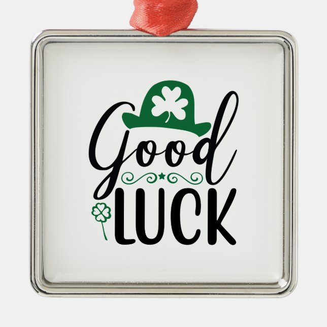 Irish Good Luck Metal Tree Decoration (Front)