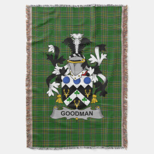 Irish Goodman Coat of Arms Family Crest Ireland Throw Blanket