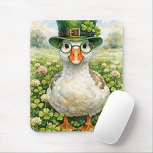 Irish Goose in Shamrock Field Mouse Mat