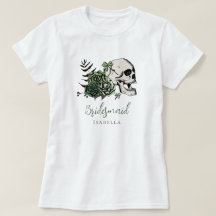 Irish Gothic Green Skull & Roses Bridesmaid Gift