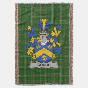 Irish Gough Coat of Arms Family Crest Ireland Throw Blanket