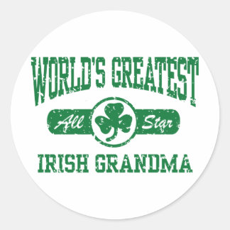 Irish Grandma Classic Round Sticker