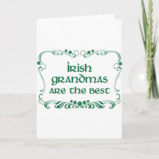 Irish Grandma T-shirt Holiday Card (Front)