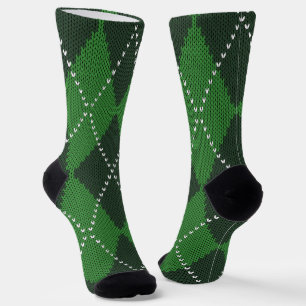 Irish Green Argyle  Socks