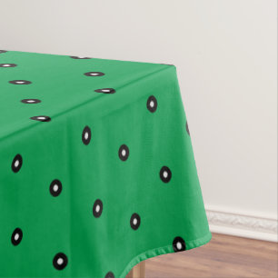 Irish Green Black White Dot -Changeable Background Tablecloth