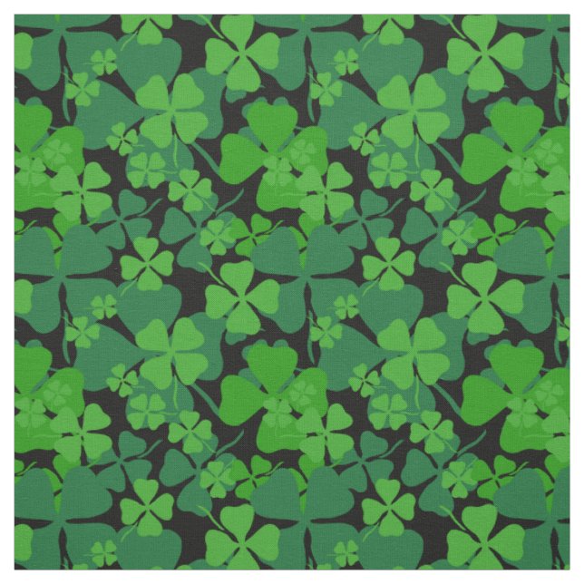 Irish, green clover, shamrock fabric print (Swatch)