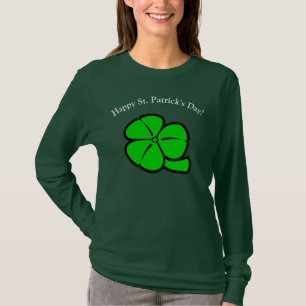 Irish Green Clover Shamrock Saint Patrick Leaves T-Shirt