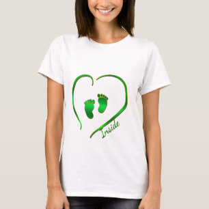 Irish Green Heart and Baby Feet T-Shirt
