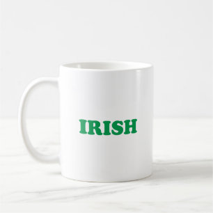 Irish green modern typography St. Patrick's Day Coffee Mug