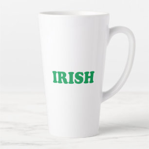 Irish green modern typography St. Patrick's Day Latte Mug