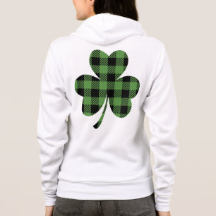 Irish Green Plaid Hoodie - Shamrock St Patrick Day