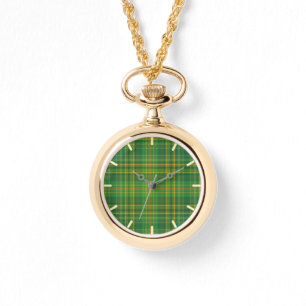 Irish Green Plaid (Tartan) Custom Watch