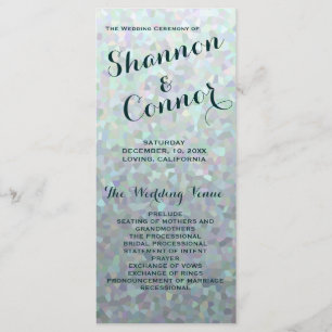 Irish Green Wedding Program Programme